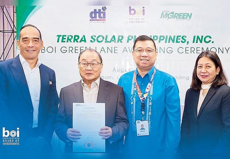 Terra Solar gets BOI green lane certification banner